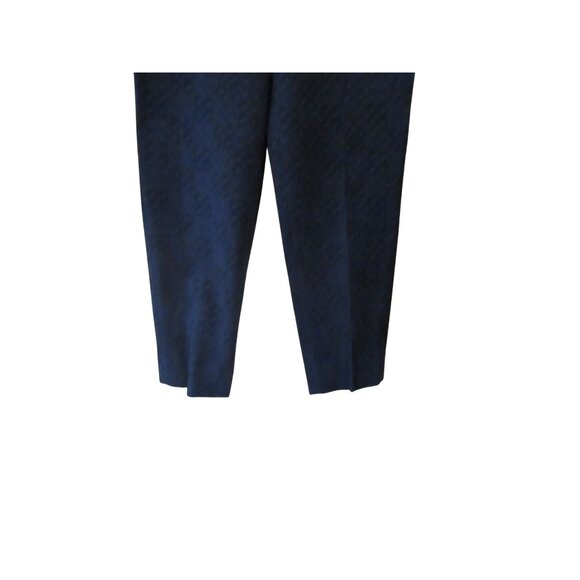 Piazza Sempione Audrey Black Textured Side Zip Crop Pants Sz 44 - Picture 9 of 13